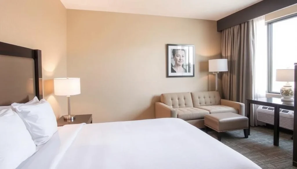A comfortable hotel room in Wichita Falls with modern amenities