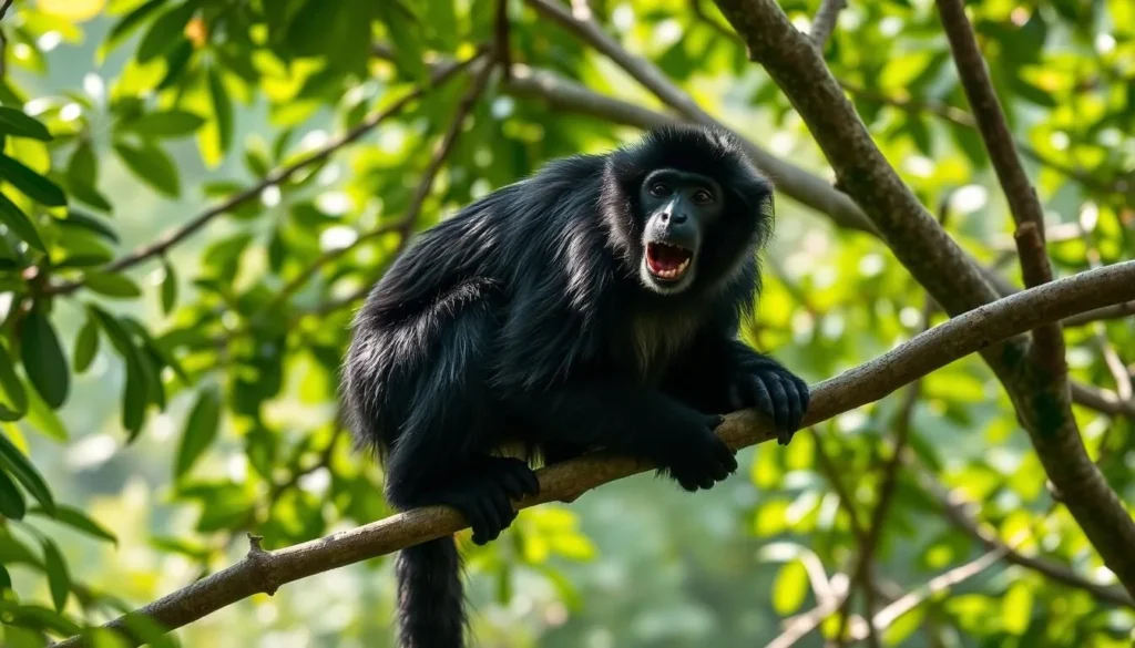 A howler monkey in the canopy of Pico Pijol National Park