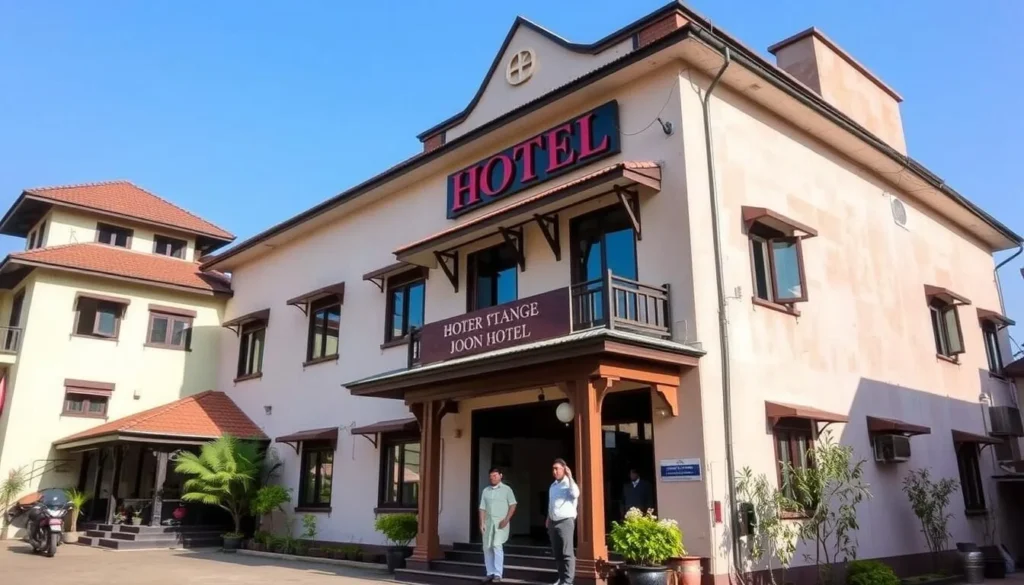 A mid-range hotel in Birgunj with traditional Nepali architectural elements