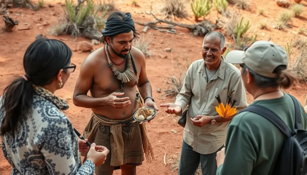Aboriginal cultural experience at Karrke in Watarrka National Park with traditional knowledge sharing