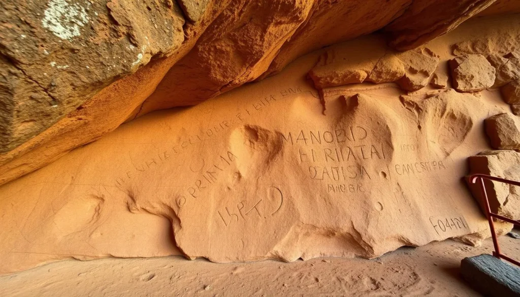 Aboriginal rock engravings at Grotto Point in Sydney Harbour National Park