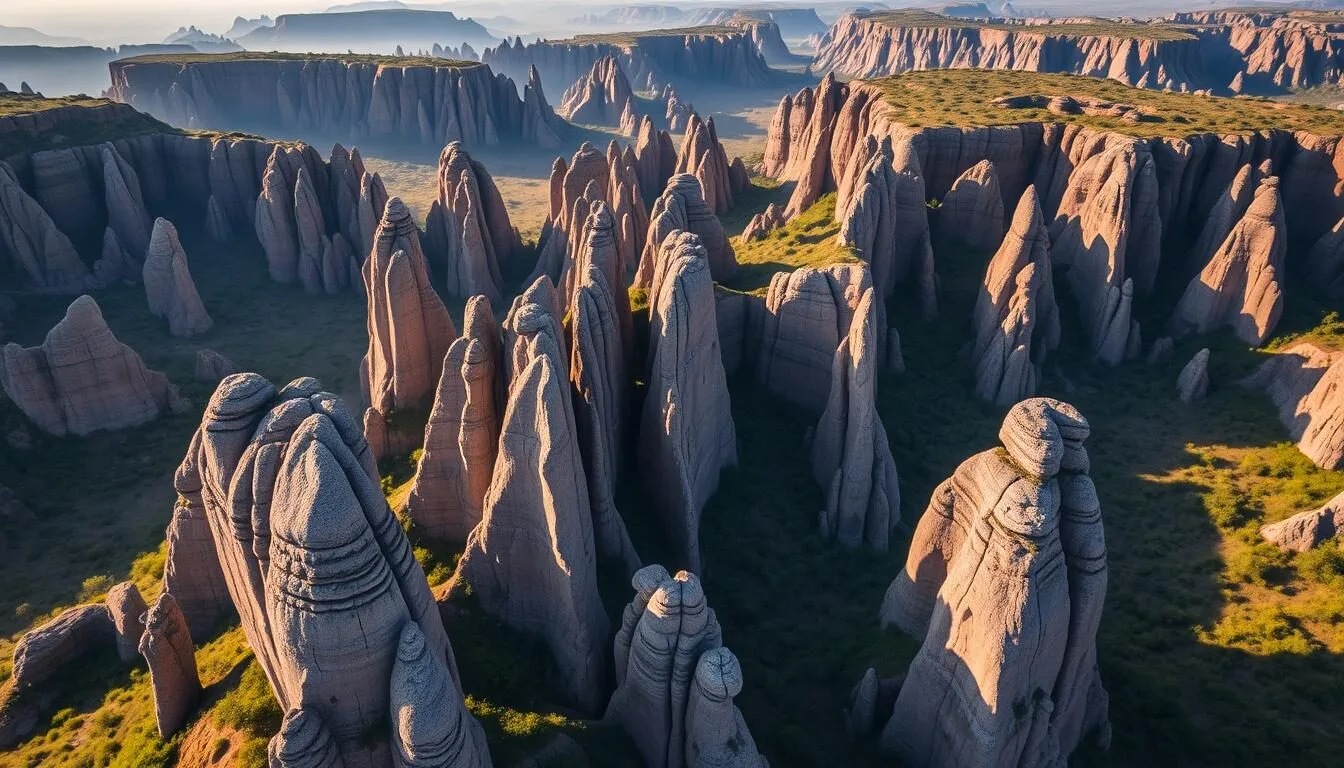 Aerial-view-of-the-dramatic-limestone-tsingy-formations-in-Namoroka-National-Park-Madagascar Aerial view of the dramatic limestone tsingy formations in Namoroka National Park, Madagascar