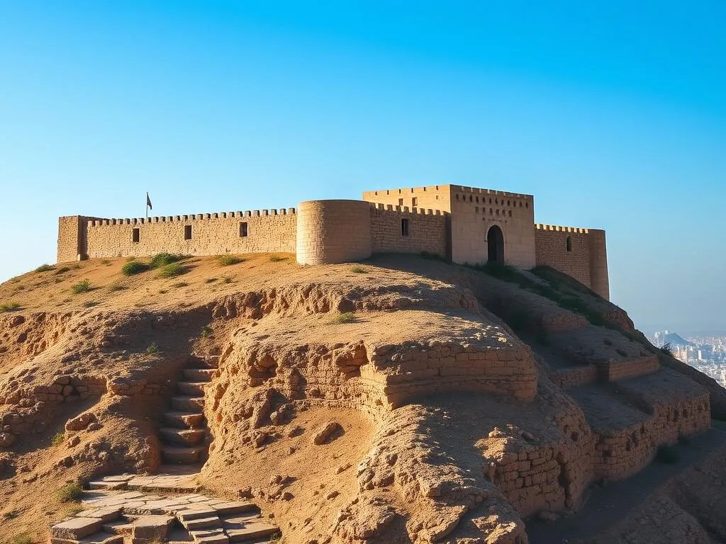Al Ghwaiyyah Fort overlooking Al Mukalla city