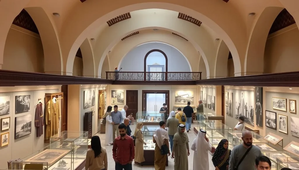 Al-Oqilat Museum in Buraydah displaying historical artifacts and photographs