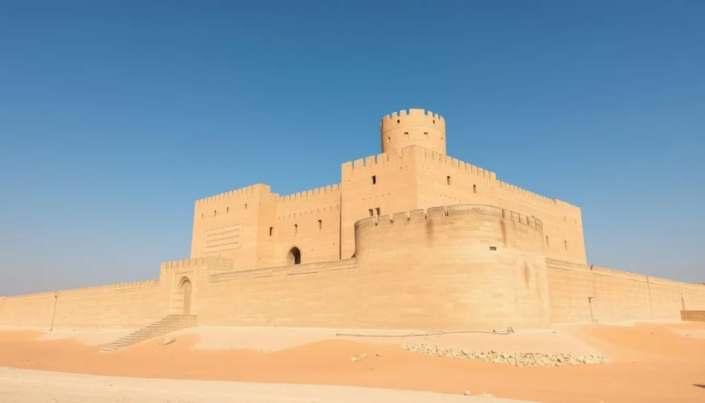 Al Zubarah Fort UNESCO World Heritage Site near Fuwairit Beach