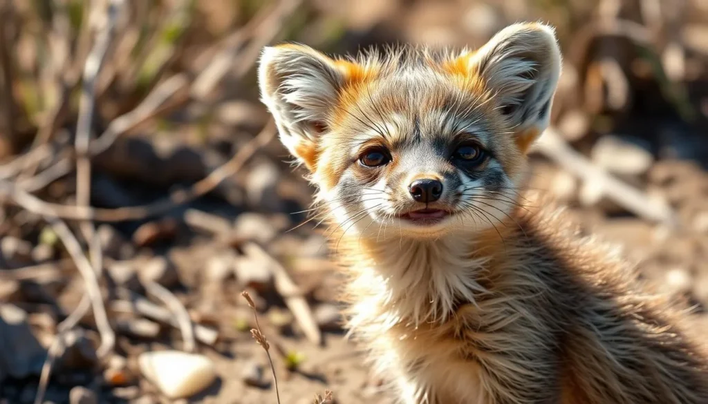 An endemic island fox on Santa Cruz Island in Channel Islands National Park