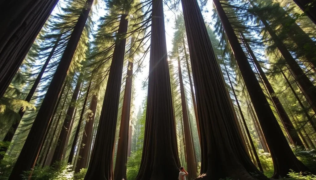 Ancient Alerce trees in Cochamo Valley, some over 3,000 years old