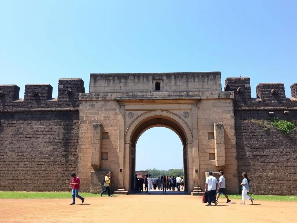 Ancient Mannar Fort with its impressive stone walls and architecture
