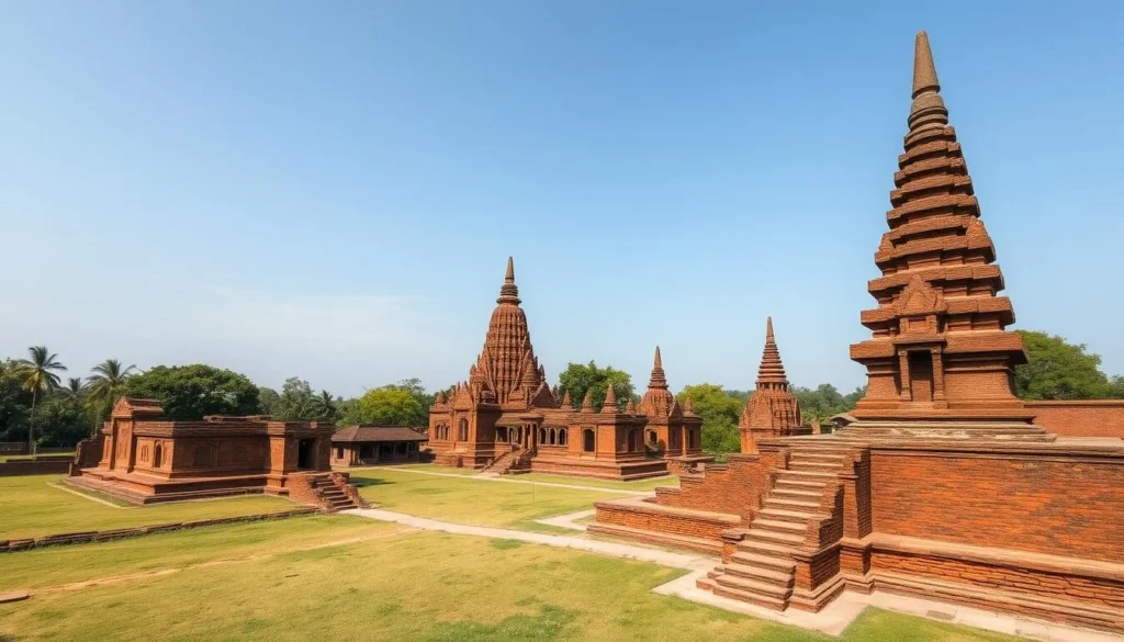 Ancient brick structures at Muaro Jambi Temple Complex
