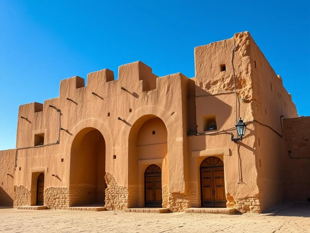 Ancient kasbah ruins in Settat with traditional architecture