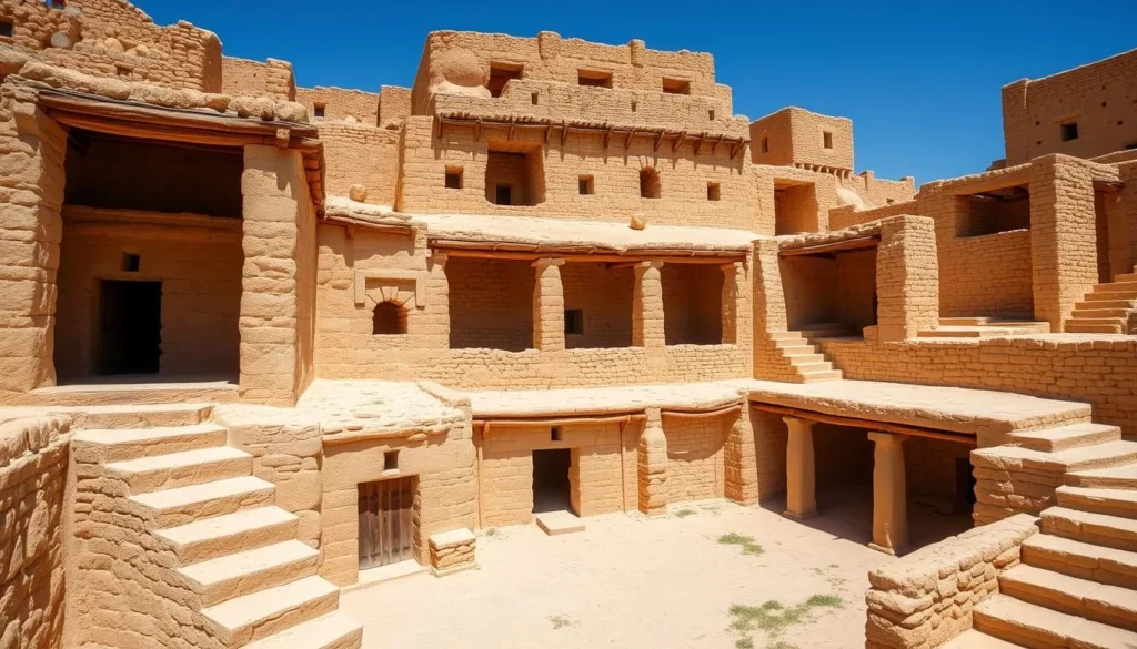 Ancient ksour (granaries) in Medenine, Tunisia with traditional Berber architecture