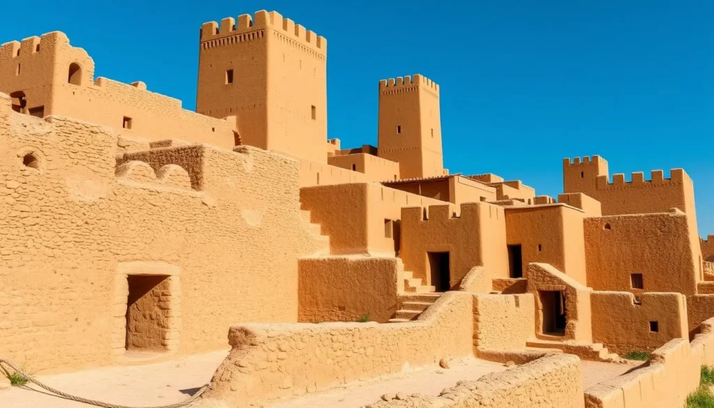 Ancient mud-brick ksar fortress in Goulmima near Errachidia Morocco