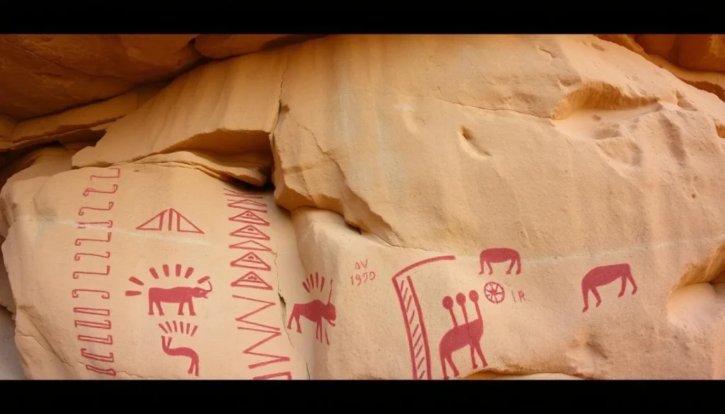 Ancient rock art and pictographs near the Rio Grande Wild and Scenic River Ancient rock art and pictographs near the Rio Grande Wild and Scenic River