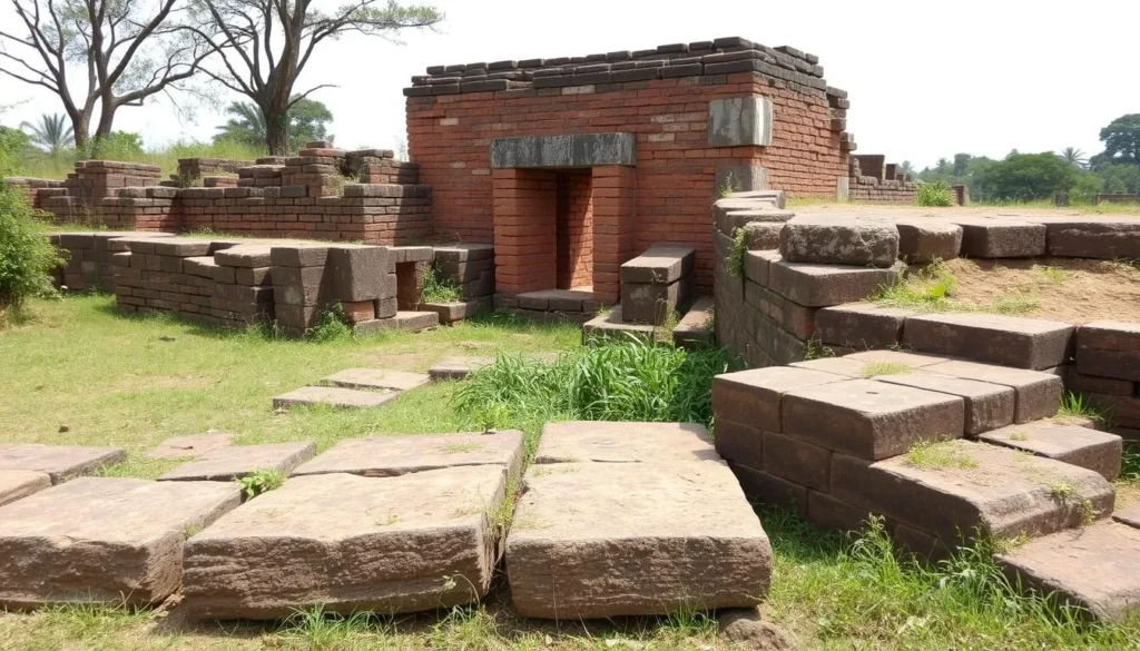 Ancient stone sluice gate ruins at Maduru Oya dating back to 6th century BCE