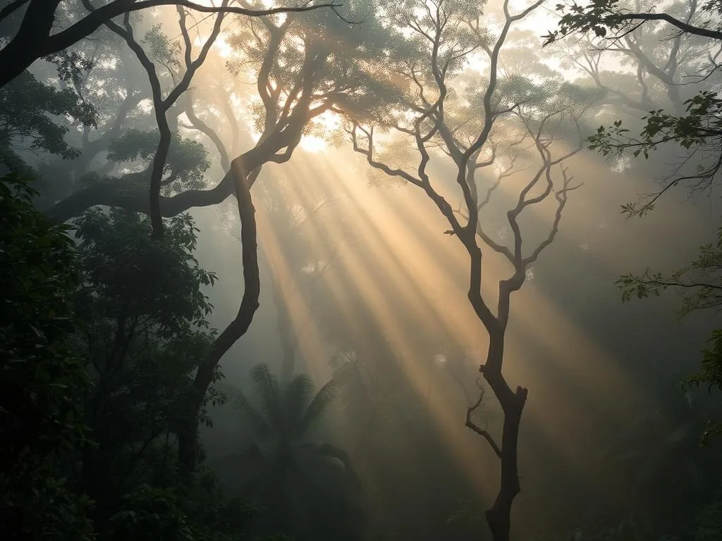 Andasibe-Mantadia National Park with misty rainforest canopy