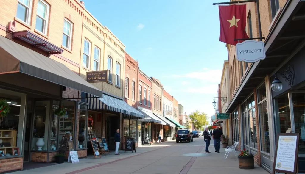 Antique and specialty shops in downtown Weatherford Antique and specialty shops in downtown Weatherford