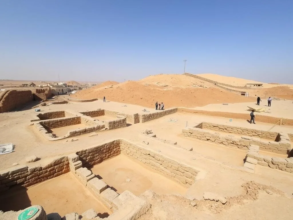 Archaeological excavations at Al Zubara site in Al Shamal Qatar
