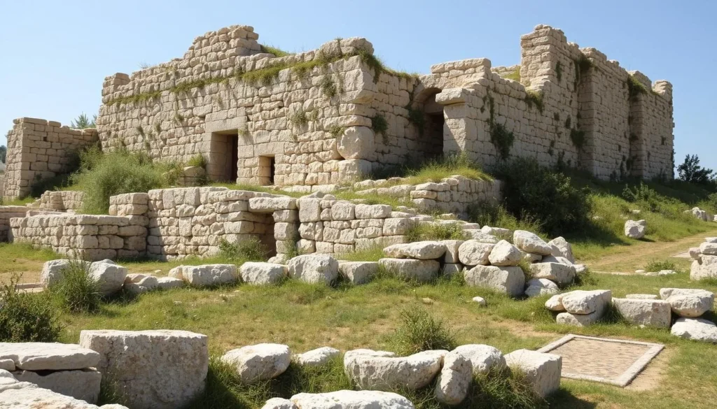 Archaeological remains of ancient fortifications on Mount Tabor