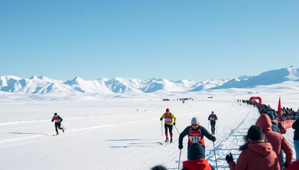 Arctic Circle Race skiing competition in Sisimiut, Greenland