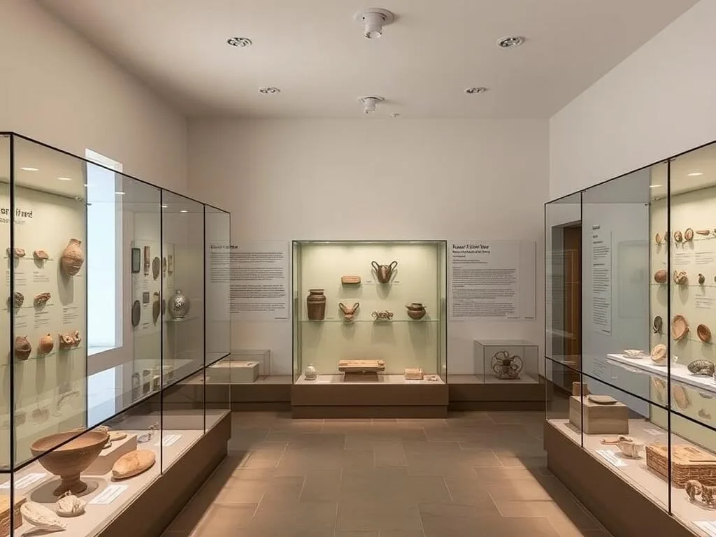 Artifacts displayed in the Ajloun Archaeological Museum Artifacts displayed in the Ajloun Archaeological Museum