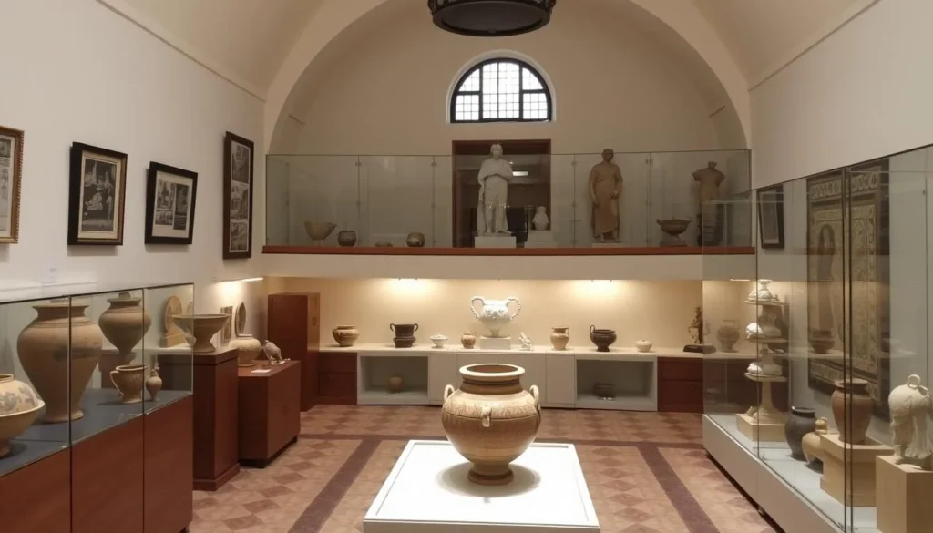 Artifacts displayed in the Umm Qais Museum housed in an Ottoman-era building Artifacts displayed in the Umm Qais Museum housed in an Ottoman-era building