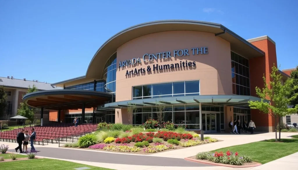 Arvada Center for the Arts and Humanities exterior and amphitheater