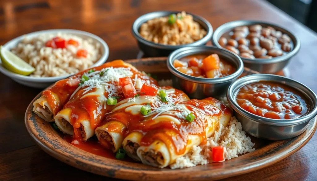 Authentic Tex-Mex cuisine from San Juan restaurant with colorful presentation