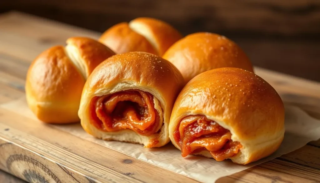 Authentic pepperoni rolls from Country Club Bakery in Fairmont, West Virginia - the birthplace of this regional specialty