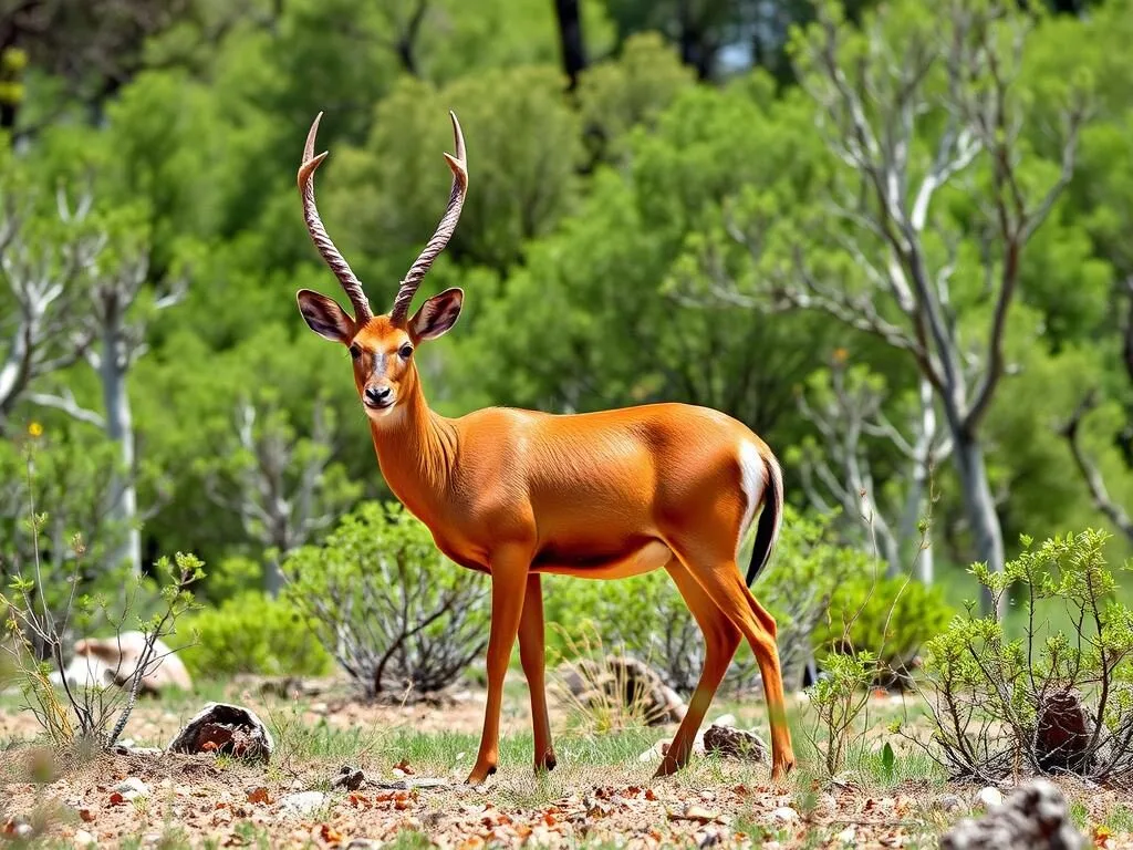 Barbary deer in its natural habitat within Jebel Chitana-Cap Negro National Park