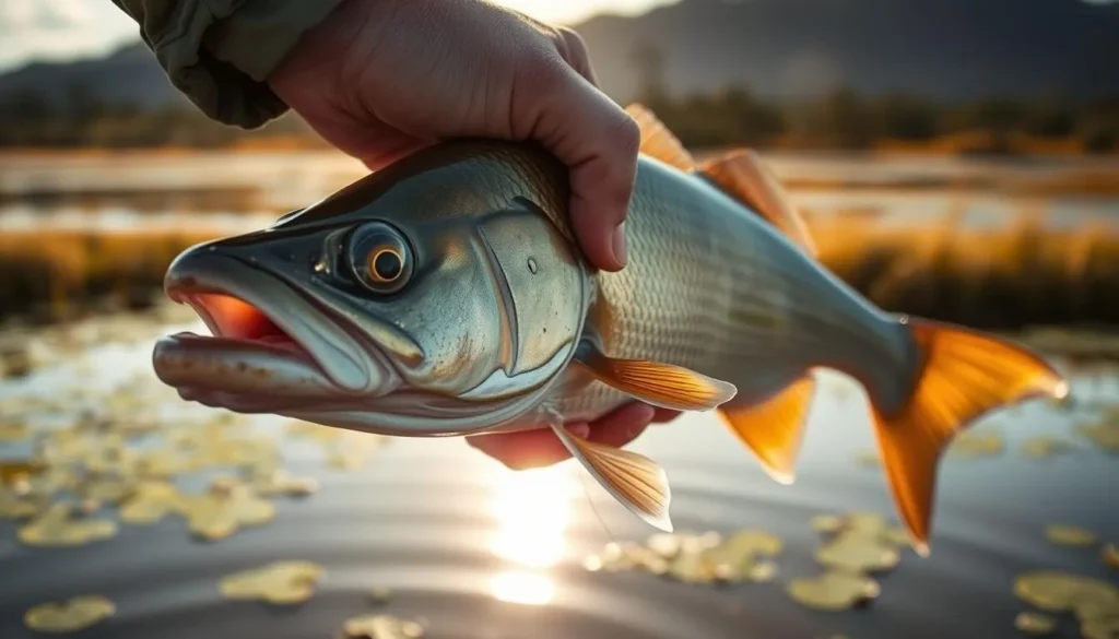 Barramundi catch at Lakefield National Park Queensland