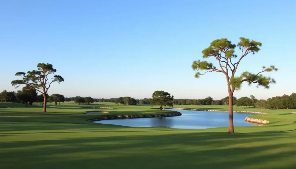 Bay Forest Golf Course in La Porte Texas showing green fairways and water features
