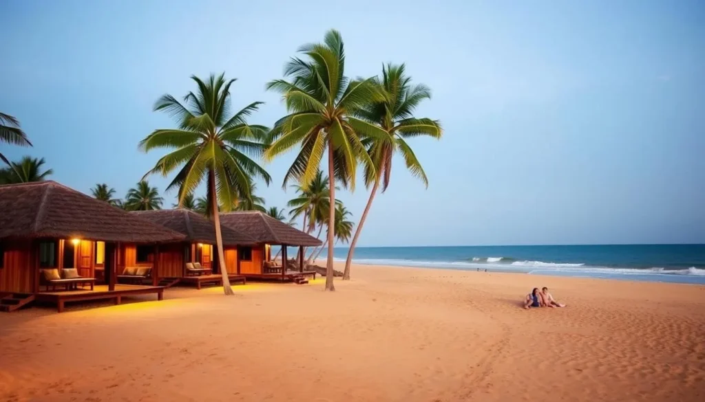 Beachfront accommodation with traditional architecture in Mannar Island