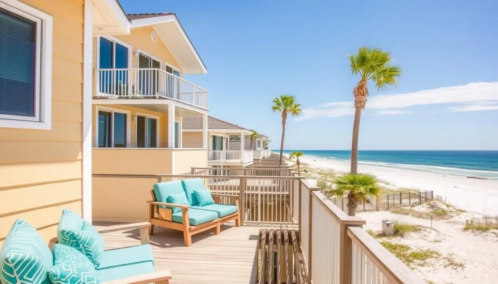 Beachfront accommodations in Port Aransas with views of the Gulf of Mexico, serving as a base for San Jose Island day trips