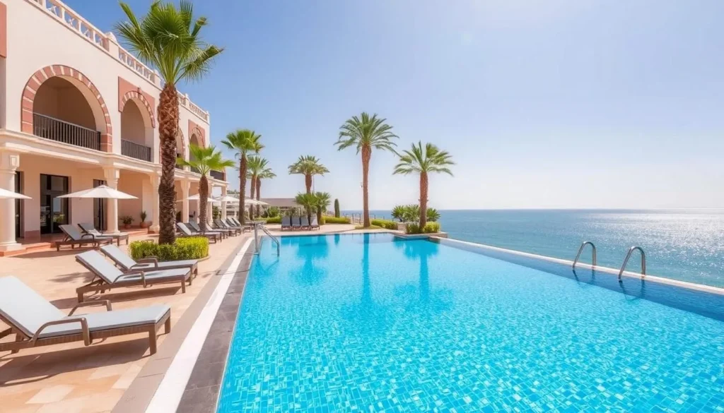 Beachfront hotel in Chekka, Lebanon with views of the Mediterranean Sea