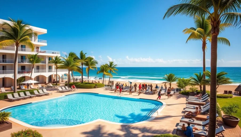 Beachfront resort in Mazatlán's Golden Zone with pool and ocean view