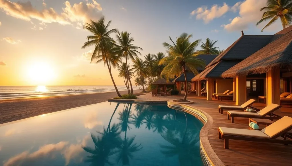 Beachfront resort in Nilaveli with traditional architecture and ocean views
