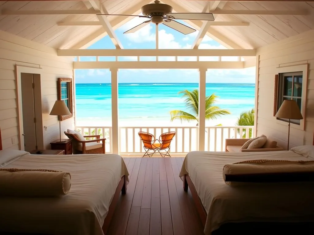 Beachfront rooms at Rendezvous Bay Hotel with direct beach access