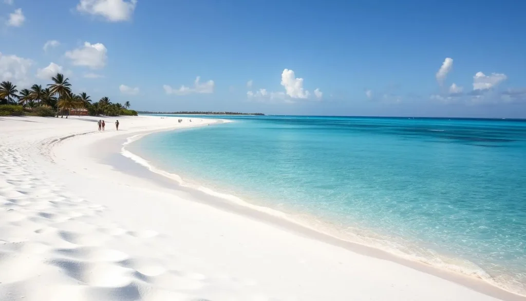 Beautiful Playa Pilar beach at nearby Cayo Guillermo