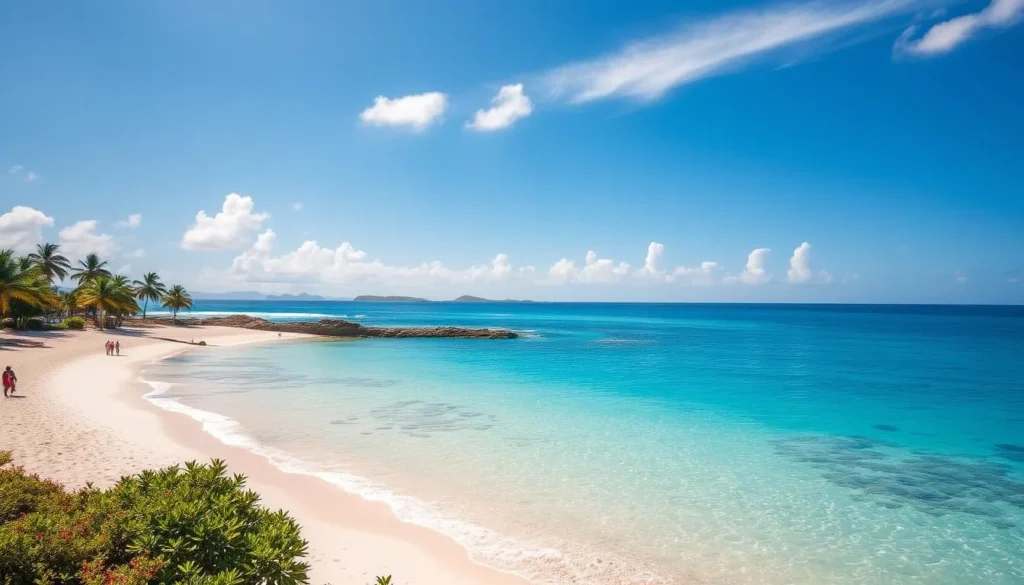 Beautiful beach near Banes, Cuba during dry season with perfect weather