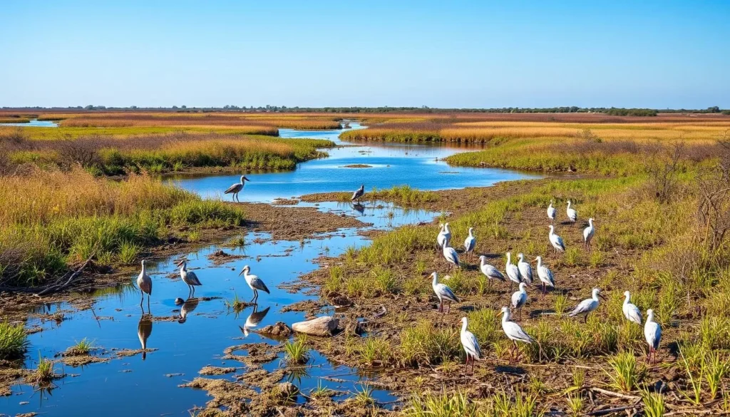 Bird watching in the Lower Rio Grande Valley Wildlife Refuge near Starbase