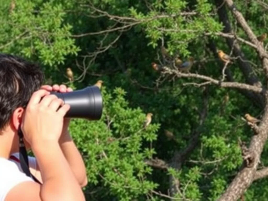 Birdwatching activity in Sacromonte National Park with diverse bird species Birdwatching activity in Sacromonte National Park with diverse bird species