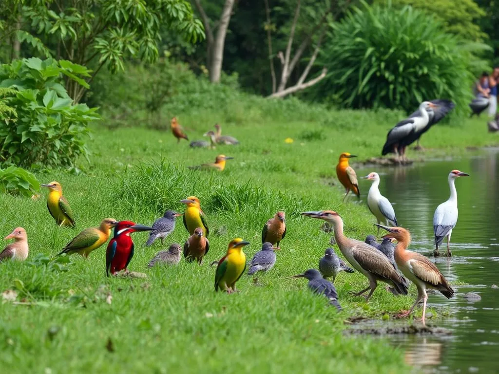 Birdwatching at Randenigala Reservoir with diverse bird species