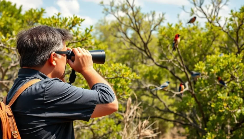 Birdwatching at Santa Ana National Wildlife Refuge near San Juan