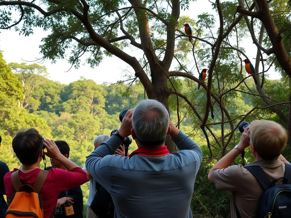 Birdwatching in Nam Ha National Protected Area with diverse bird species