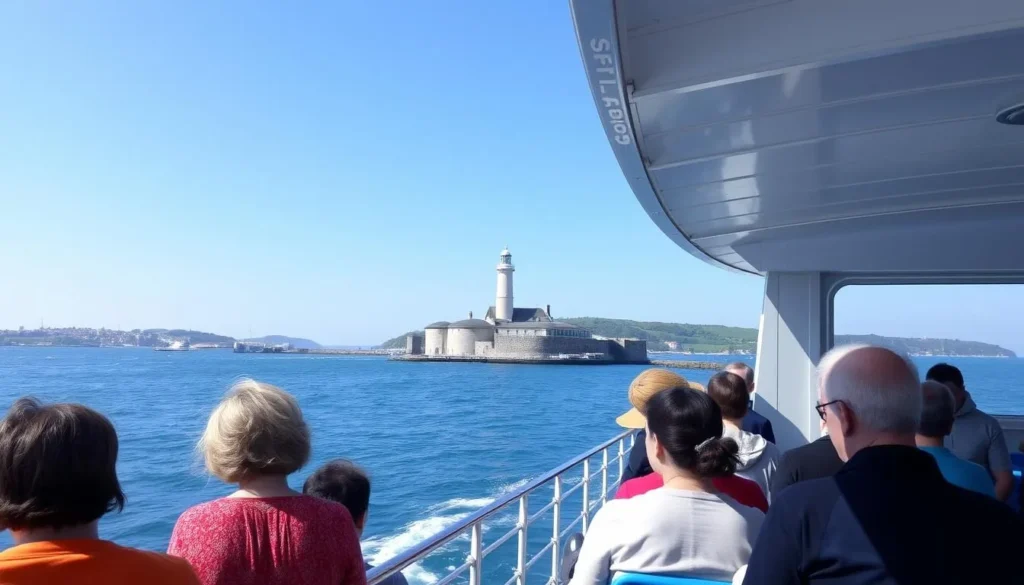 Boat tour of Plymouth Sound with views of the coastline and Smeaton's Tower