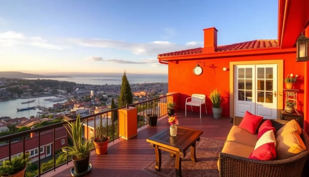 Boutique hotel with ocean view in Cerro Alegre, Valparaiso Chile, showing best accommodation options