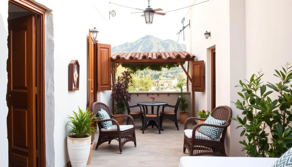 Boutique hotel with views of Mount Tabor in the background