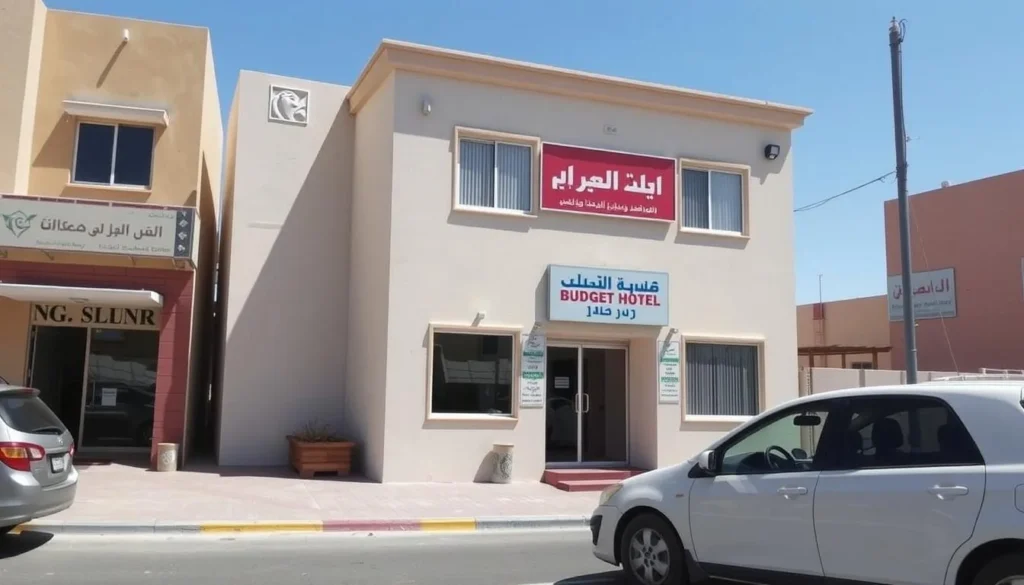 Budget hotel exterior in Ibri showing the building and entrance