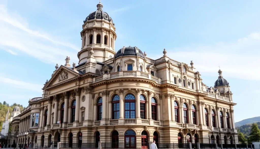 Buxton Opera House with its ornate architecture in the Peak District Buxton Opera House with its ornate architecture in the Peak District