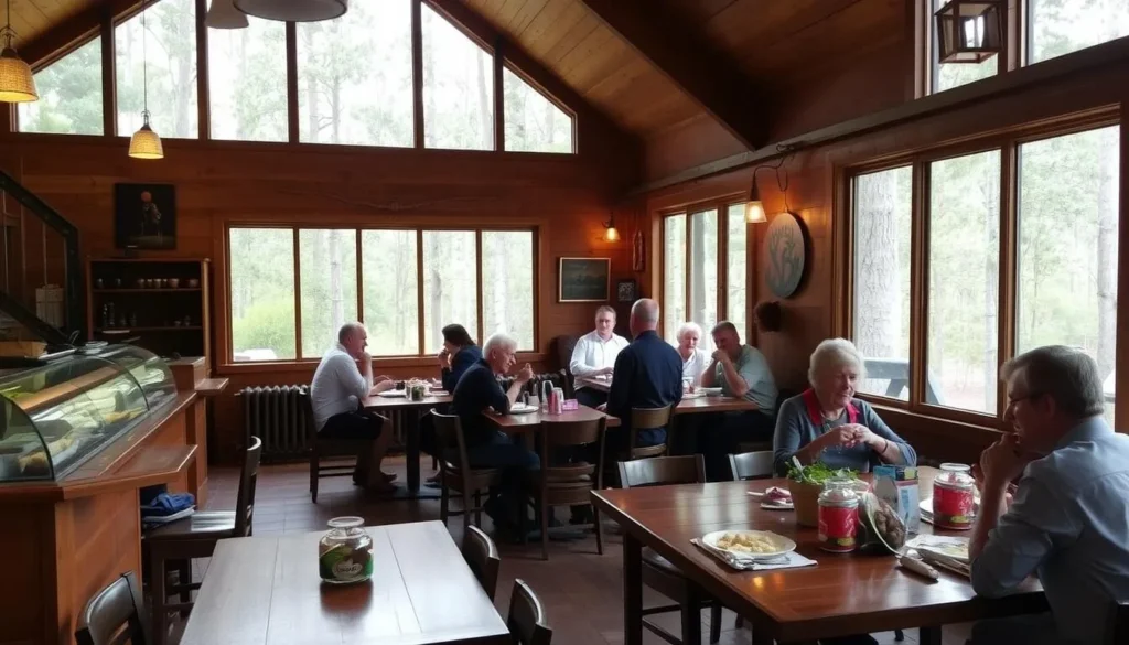 Cafe at Dandabah village serving local cuisine including bunya nut dishes